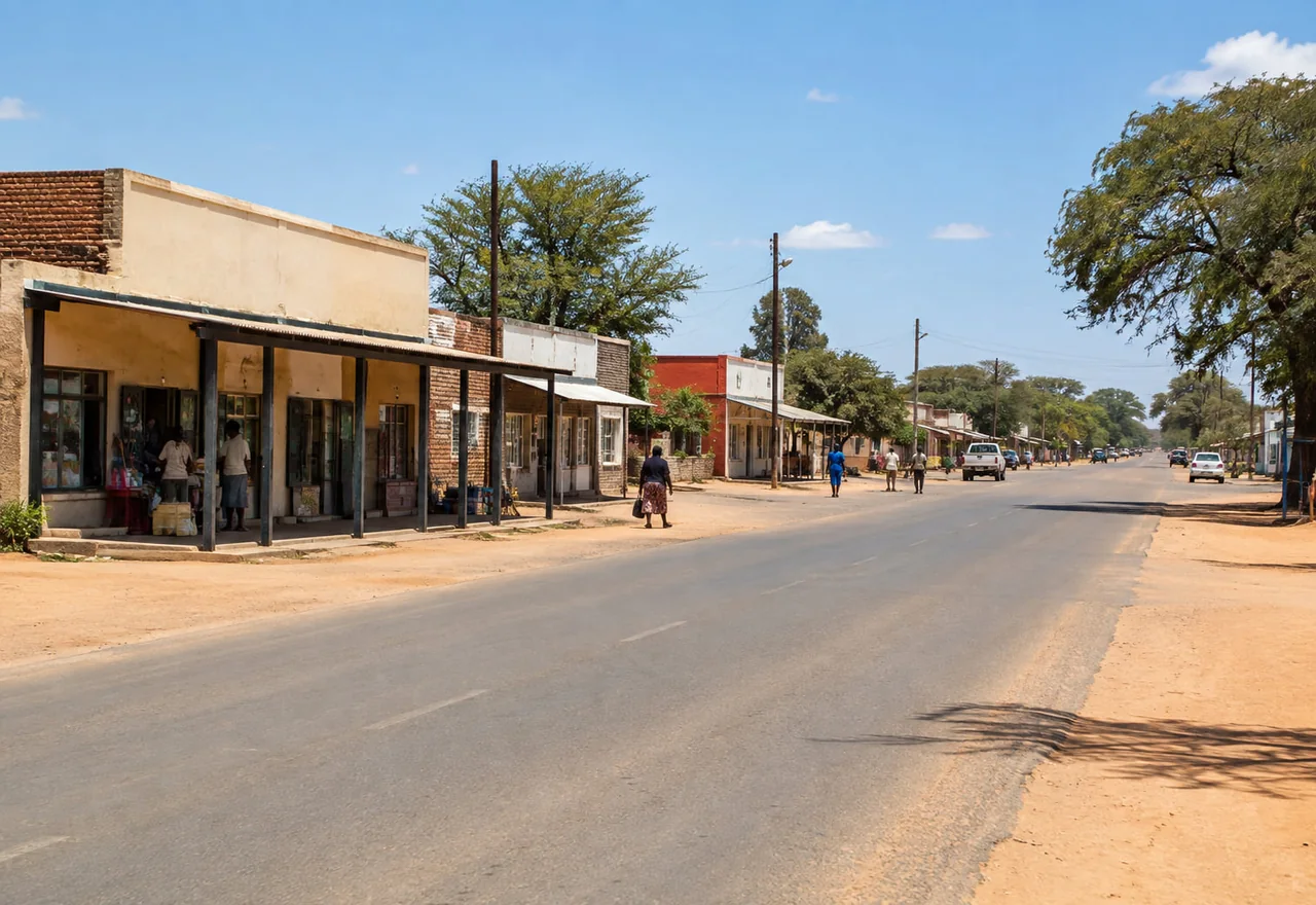 A representative small-town South African business street